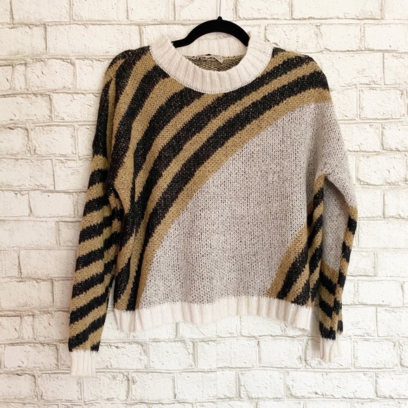 niccolai Sweaters - Niccolai Striped Mohair Blend 90s Style Sweater
